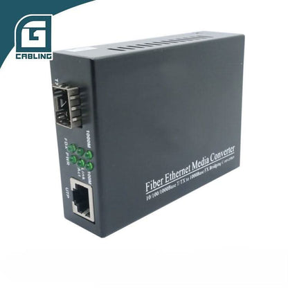 Gcabling 10/100/1000Mbps Fiber Converter with SFP Fiber Media Converter - Gcabling