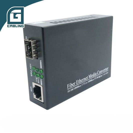 Gcabling 10/100/1000Mbps Fiber Converter with SFP Fiber Media Converter - Gcabling
