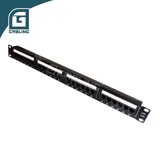 Gcabling 19inch 1U UTP 24 Port network patch panel CAT5e Cat6 Cat6a patch panel - Gcabling