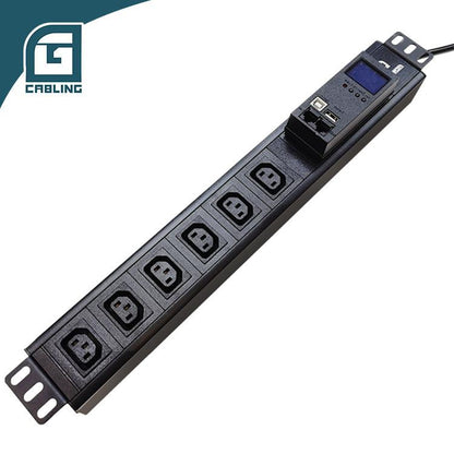 Gcabling intelligent power distribution units 1.5U 6 Port C13 PDU 19 rack power distribution unit - Gcabling