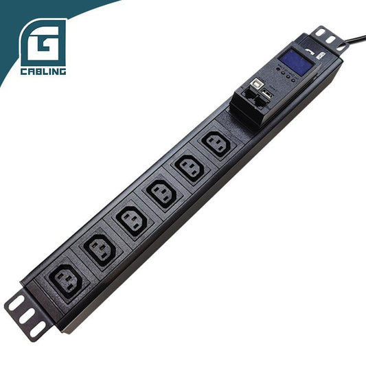 Gcabling intelligent power distribution units 1.5U 6 Port C13 PDU 19 rack power distribution unit - Gcabling